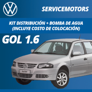 Cambio de Correa Volkswagen Gol Power 1.6L C/AA/DH (10% Reserva)